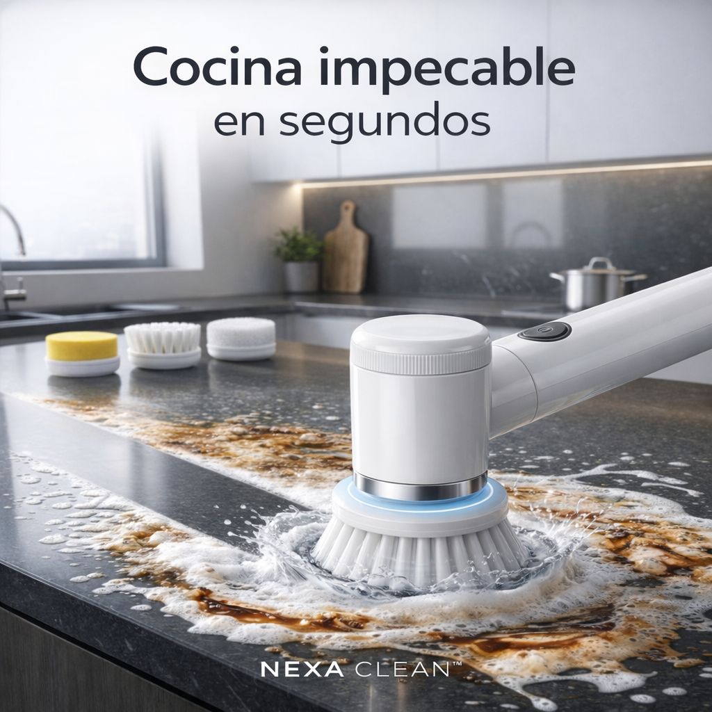 Cepillo Eléctrico Giratorio 5 en 1 Limpieza Profunda sin esfuerzo