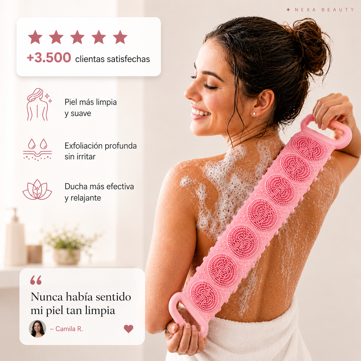 Cepillo Exfoliante Corporal de Silicona